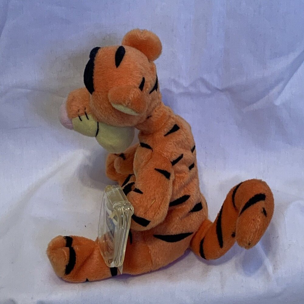 Tigger Plush - Star Bean Arcotoys Mattel - #2 Pooh Series 1999 7" Stuffed Animal - Picture 5 of 12